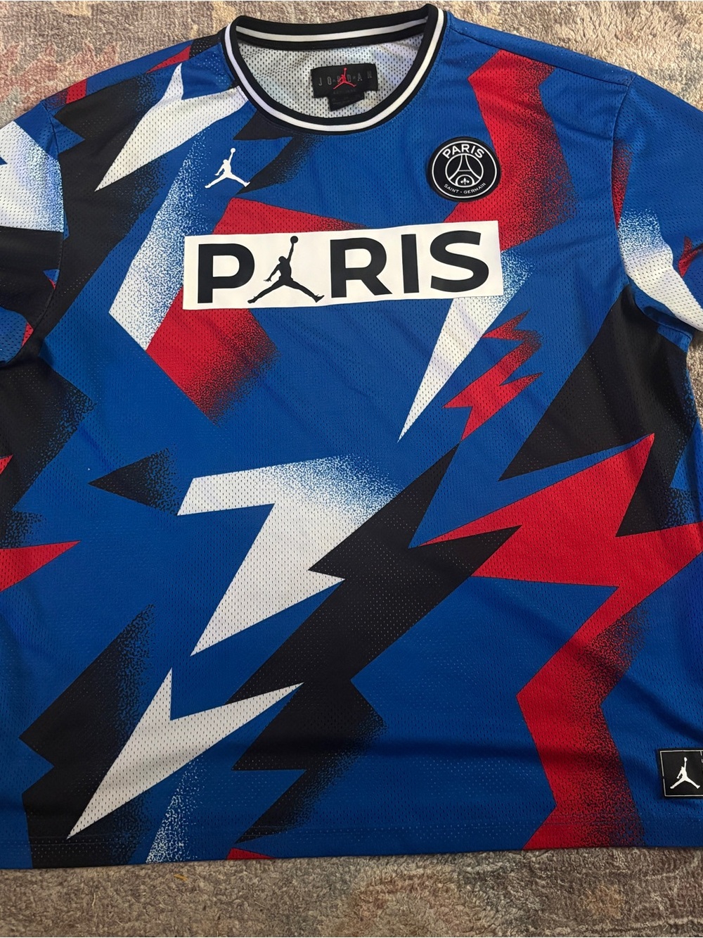 Jordan Paris Graphic Soccer Top - Blue/Red/White/Black